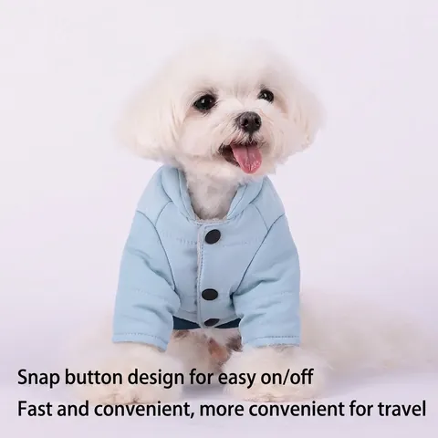 Hundewintermantel Wattiert Polyester Winddicht Warme Weste Mit Geschirr D-Ring Koala Bestickung Für Kleine Mittlere Hunde
