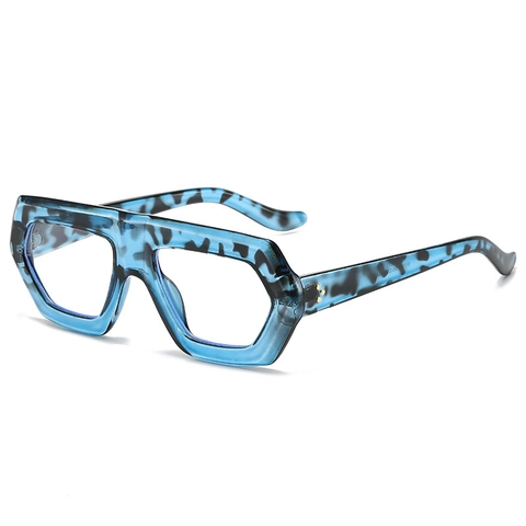 Geometrische Übergroße Sonnenbrille PC Rahmen UV400 Schutz Retro Irreguläre Sechseck Mode Brillen Herren Damen