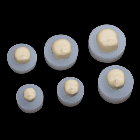 Molde De Silicona Para Cara Forma De Cabeza De Muñeca Dibujos Animados Decoración De Pasteles Fondant Bricolage Arcilla Resina