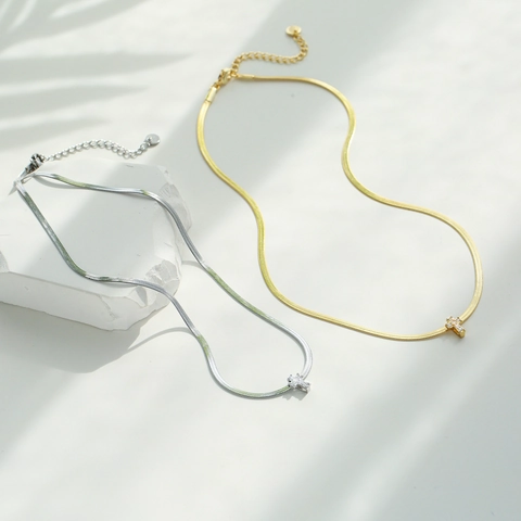 Collana Con Ciondolo A Croce In Rame Con Zirconi E Catena A Serpente In Acciaio Inossidabile Gioielli Hip Hop Religiosi Donna