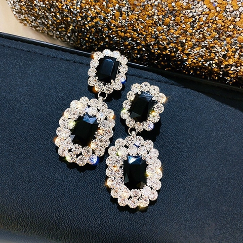 Pendientes Colgantes Vintage Con Borlas De Circonita Para Mujer Joyas De Strass Elegantes Con Poste De Plata