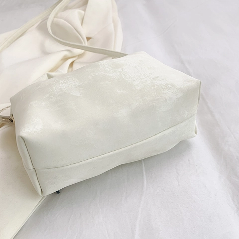 Sac À Épaule Plissé Croissant Pour Femmes Poignée Nouée Cuir PU Chic Niche Sac À Bandoulière Élégant