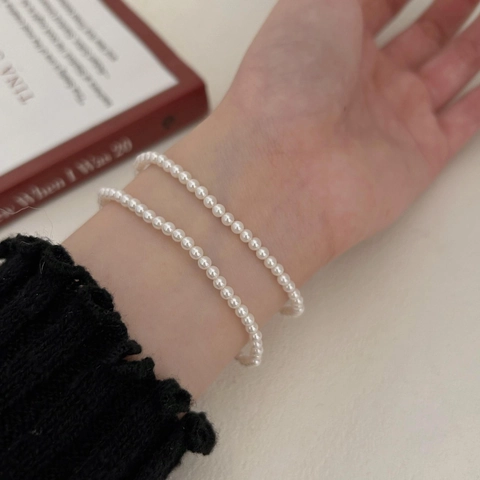Double Layer Freshwater Pearl Bracelet With 925 Sterling Silver Heart Pendant Minimalist Elegant Jewelry For Women