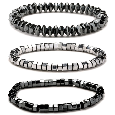 Bracciale Di Perline Di Ematite Pietra Magnetica Elastica Minimalista Gioielli Spirituali Per Uomini