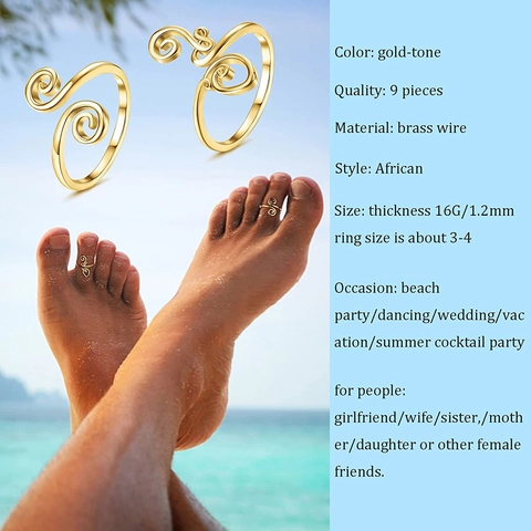 Toe Rings Adjustable Brass Metal Gold Silver Plated Zircon Rhinestone Open Minimalist Summer Beach Jewelry For Women
