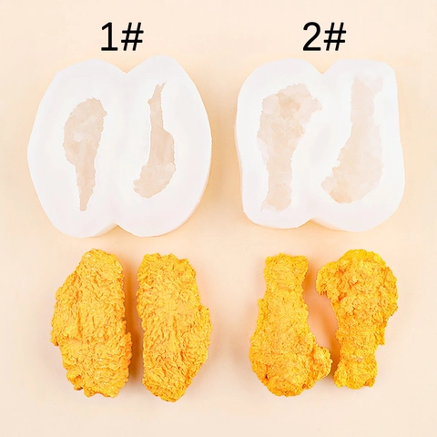 Molde De Silicona De Simulación De Comida Pollo Frito Textura Realista DIY Jabón Vela Aromaterapia Yeso Herramienta Artesanía