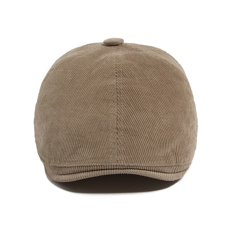 Vintage Corduroy Flat Cap For Men And Women Adjustable Solid Color Beret Hat Retro Newsboy Cap Casual Autumn Winter