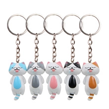 Süße Cartoon Schlafende Katze Schlüsselanhänger Anhänger Kreative Faule Sabbernde Kätzchen Auto Tasche Anhänger Lustige Tier Schlüsselring Zubehör
