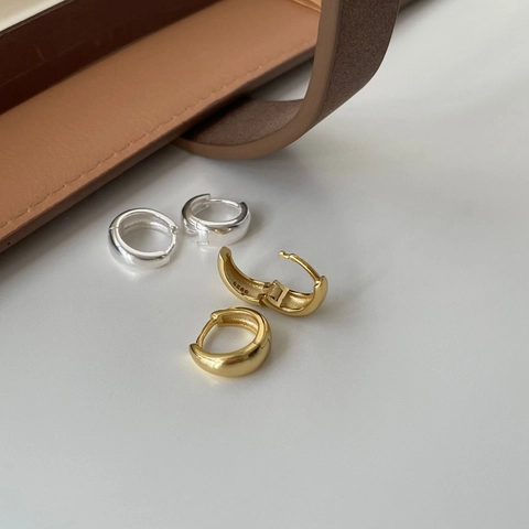 925 Sterling Zilveren Hoop Oorbellen Minimalistische Geometrische Huggie Oorbellen Eenvoudige Stijl Sieraden Voor Dames