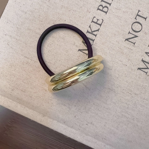 Elastici Per Capelli Geometrici In Metallo Minimalisti Porta Coda Di Cavallo Elastici Per Donna Oro Argento Accessori Capelli
