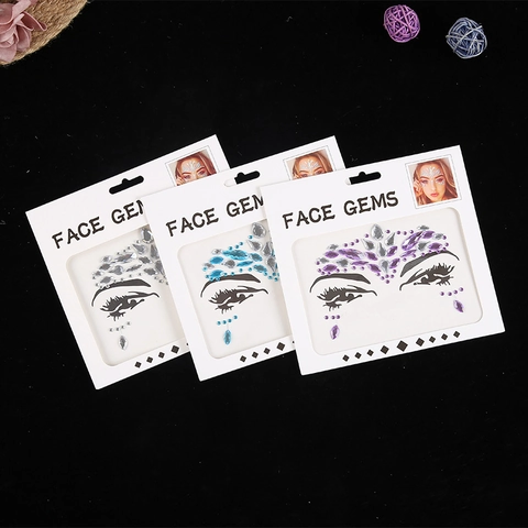 Gemme Per Il Viso Adesivi In Strass Acrilico Autoadesivi Per Festival Musicali Rave Party Trucco Body Art