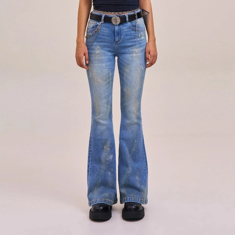 Jeans A Zampa Vintage Lavati Da Donna Denim Vita Bassa Streetwear Pantaloni Lunghi Retrò