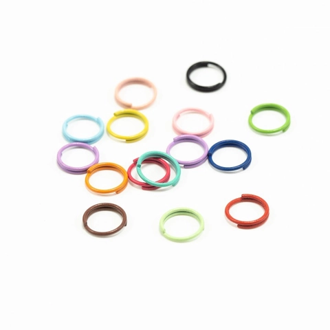 Metallic Double Jump Rings Colorful Painted Split Rings For Jewelry Making DIY Necklace Bracelet Connector Accessory