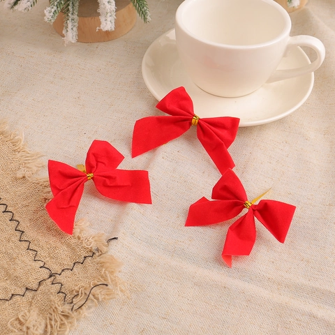 Fiocchi Di Natale Ornamenti Poliestere Decorazioni Appese Festive Albero Nastri Rosso Oro Argento