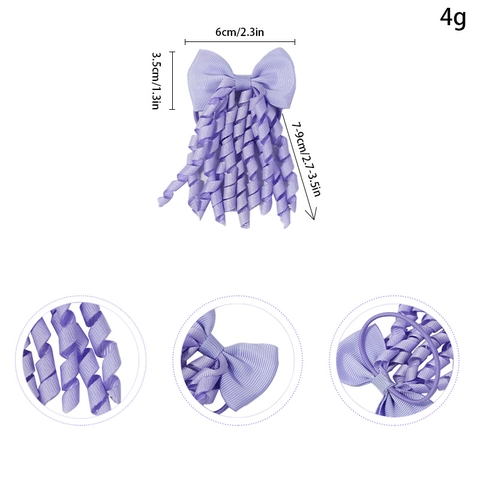 Elastici Per Capelli Bambini Fiocco In Nastro Grosgrain Con Nappe Ricce A Spirale Per Neonati E Ragazze