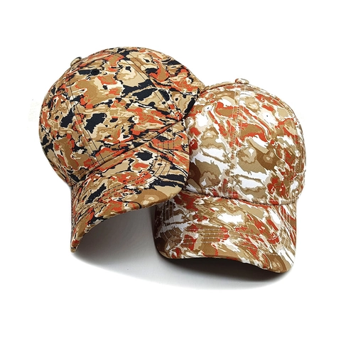 Casquette De Baseball Imprimé Camouflage Polyester Réglable Rétro Streetwear Protection Solaire Hip Hop Casual
