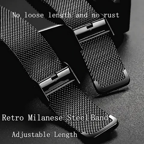 Quartz Watch Men Stainless Steel Mesh Strap Waterproof Luminous Date Day Calendar Business Casual Fashion Wristwatch