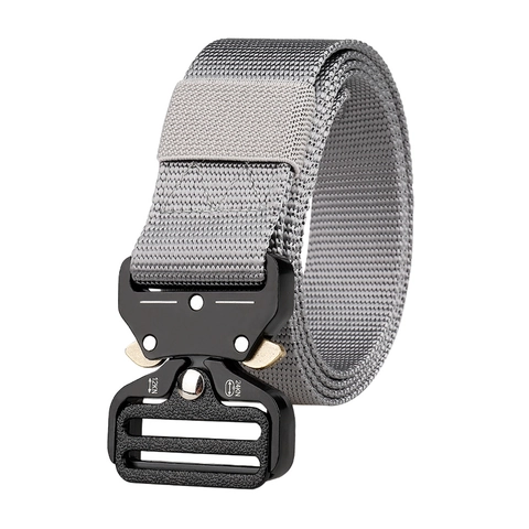 Cintura Tattica Uomo Fettuccia Nylon Lega Zinco Fibbia Cobra Sgancio Rapido Militare Allenamento All'aperto Casual