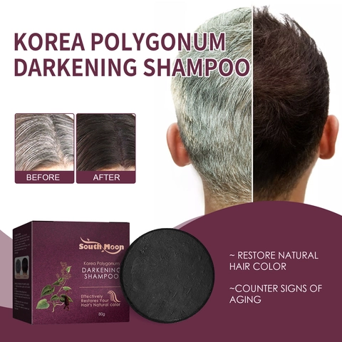 Sapone Shampoo Scurente Polygonum Multiflorum Ingredienti Naturali Nutriente Riparatore Per Capelli Grigi Uomo Donna