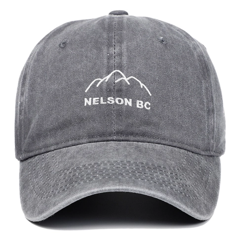 Berretto Da Baseball In Cotone Lavato Vintage Regolabile Cappello Distressed Con Ricamo Di Montagna Sport All'aperto Unisex