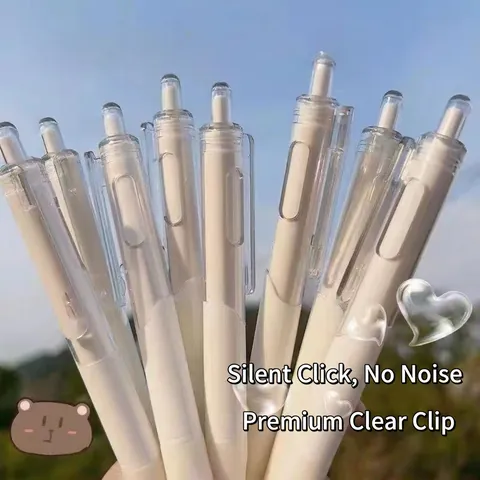 Penna Gel Retrattile Minimalista 0.5mm Punta ST Asciugatura Rapida Colori Morandi Cancelleria Ufficio Scuola