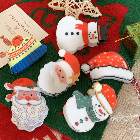 Mollette Per Capelli Di Natale Acrilico Babbo Natale Pupazzo Di Neve Albero Cappello Accessori Festivi Per Donne