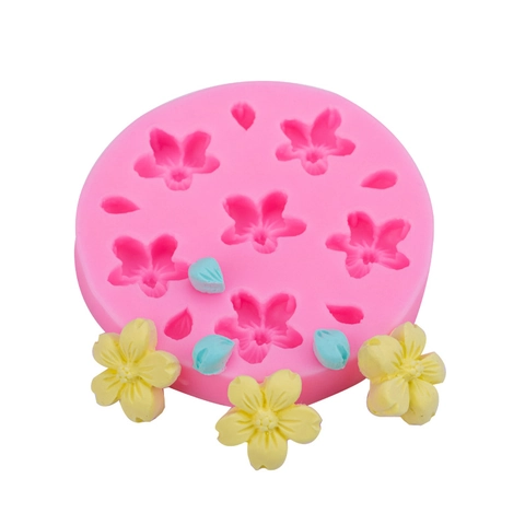 Kirschblüten Sakura Silikonform Fondant Kuchendekoration DIY Backwerkzeuge Schokoladen Gelee Form Ton Handwerk