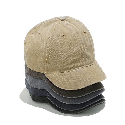 Cappellino Da Baseball In Cotone Lavato A Tesa Corta Retro Distressed Cappello Da Sole All'aperto Unisex