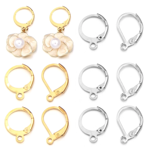 Leverback Earring Hooks Stainless Steel Findings For Jewelry Making DIY Craft Earring Clasps Components