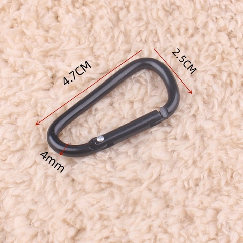 Aluminum Alloy Carabiners D-Shape Gourd Spring Link Hooks For Backpack Water Bottle Keyring Outdoor Travel Durable Accessory