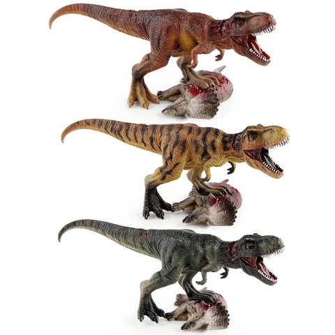 Giocattolo Modello Dinosauro T-Rex Realista PVC Statico Tyrannosaurus Scena Di Predazione Ornamento Educativo
