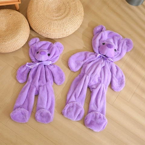 Purple Teddy Bear Plush Toy Skin Unfilled Semi-finished Soft Shell DIY Giant Stuffed Animal Cover For Gift Home Decor