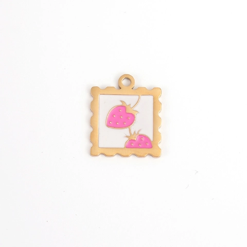 Edelstahl Emaille Anhänger Böser Blick Hamsa Hand Früchte Mond Formen Bunte DIY Schmuckherstellung Anhänger Vintage Stil