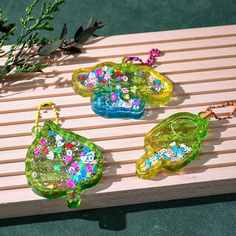 Molde De Silicona DIY Multi Forma Perro Fruta Luna Quicksand Shaker Para Fundición De Resina Colgante Llavero Artesanía