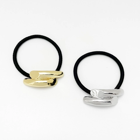 Coleteros De Aleación De Metal Cuerda Elástica Para El Cabello Soporte Para Cola De Cavallo De Alta Elasticidad Para Mujer Moda Minimalista