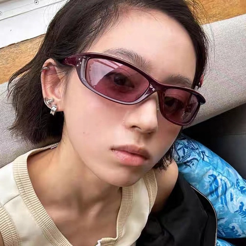 Gafas De Sol Deportivas Y2K Protección UV400 Montura PC Ciclismo Conducción Exterior Estilo Futuro Mujeres Hombres