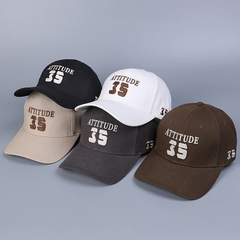 Cappello Da Baseball In Cotone Con Ricamo Attitude 35 Regolabile Casual Protezione Solare All'Aperto Per Uomini E Donne