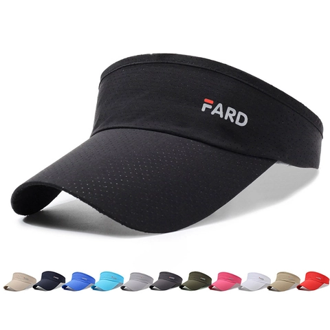 Sun Visor Hat Breathable Polyester Mesh Quick Dry For Running Marathon Tennis Outdoor Sports Adjustable Unisex