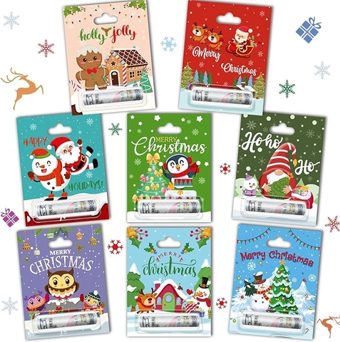 Cartes De Vœux Porte-Argent De Noël Papier Plastique Cadeau De Vacances Conteneur D'Argent Motifs Père Noël Renne
