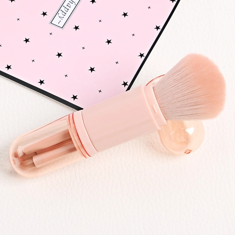 4 In 1 Einziehbarer Make-up-Pinsel Tragbare Multifunktionale Kunstfaser Doppelseitige Reise-Beauty-Tools