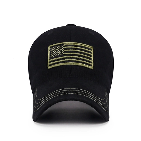 Gorra Béisbol Táctica Algodón Bordado Bandera Hebilla Ajustable Protección Solar Exterior Casual Unisex