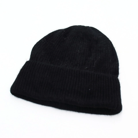 Gorro De Punto Color Sólido Suave Felpa Cálido Acanalado Gorro De Calavera Para Invierno Casual Aire Libre Moda