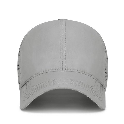 Polyester Quick Dry Baseball Cap Laser Cut Breathable Holes Outdoor Hiking Sports Adjustable Hat Solid Color Minimalist