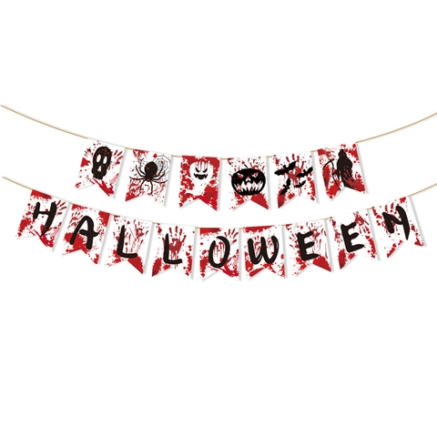 Halloween Party Dekoration Papier Banner Und Waben Ornamente Gruselige Raumatmosphäre Layout Requisiten Festival Zubehör