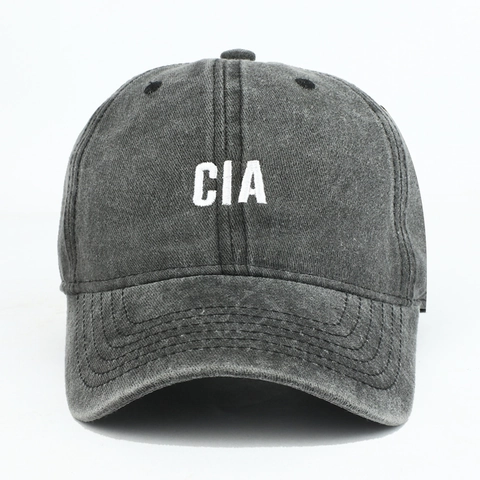 Cappello Da Baseball Ricamato Con Lettere CIA Cotone Lavato Stile Vintage Regolabile Protezione Solare Traspirante Sport All Aperto