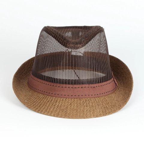 Cappello Fedora Estivo In Rete Traspirante Paglia Protezione Solare Jazz Cap Con Cintura Decorativa Per Uomini Donne Spiaggia Viaggio