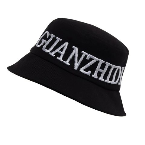 Chapeau Bob En Coton Avec Lettres Brodées Pour Hommes Femmes Réglable Streetwear Protection Solaire Décontracté