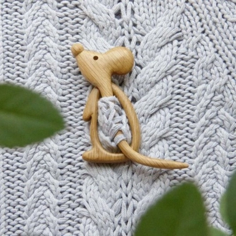 Broche En Bois Faite Main Motif Animal Pince À Châle Épingle À Pull Accessoire Décoratif En Bois Naturel