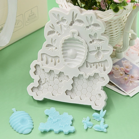 Bee Honeycomb Silicone Mold For Cake Decoration Fondant Chocolate DIY Epoxy Resin Craft Baking Tool