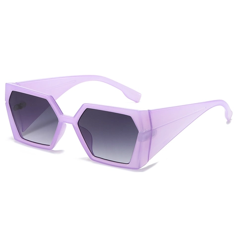 Y2K Punk Geometrische Sechseck Sonnenbrille Für Damen Herren Futuristisch Breite Bügel UV380 PC Rahmen Mode Brillen Party Outdoor